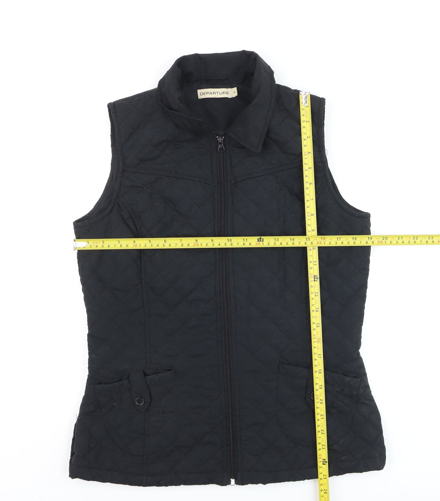 Departure Men's Black Quilted Waistcoat S Lightweight Casual Gilet