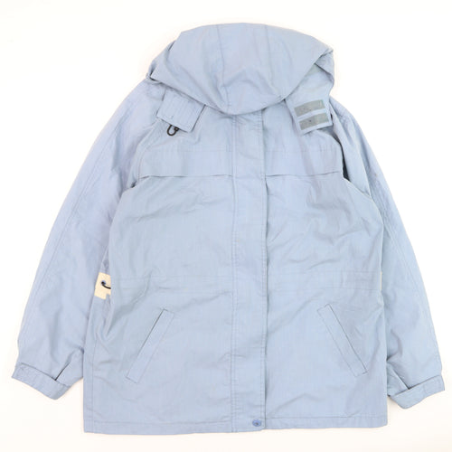 Hawkshead Women Blue Waterproof Hooded Parka Jacket Size 8