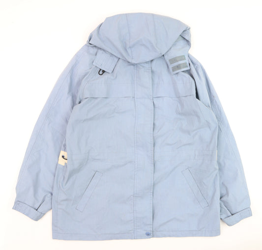Hawkshead Women Blue Waterproof Hooded Parka Jacket Size 8