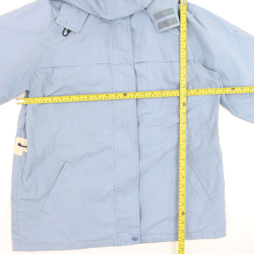 Hawkshead Women Blue Waterproof Hooded Parka Jacket Size 8