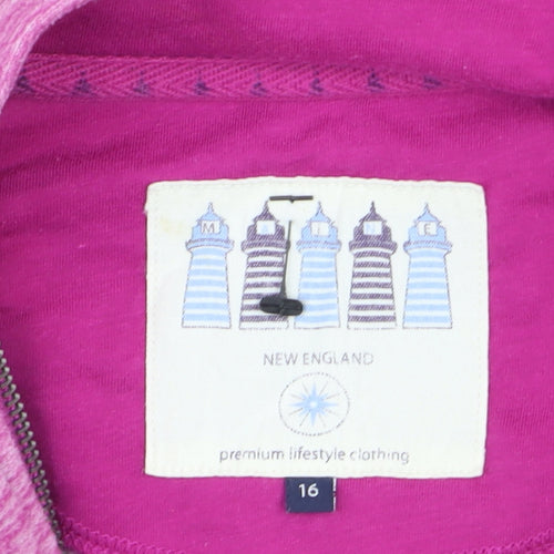 Maine New England Women's Pink Size 16 Full Zip Fleece Jacket