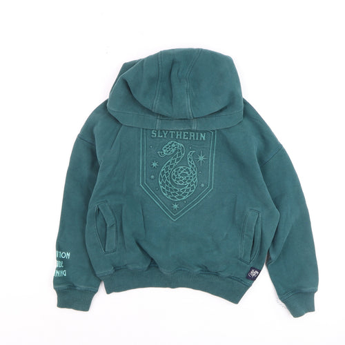 Marks and Spencer Boys Green Slytherin Pullover Hoodie 7-8 Years Harry Potter