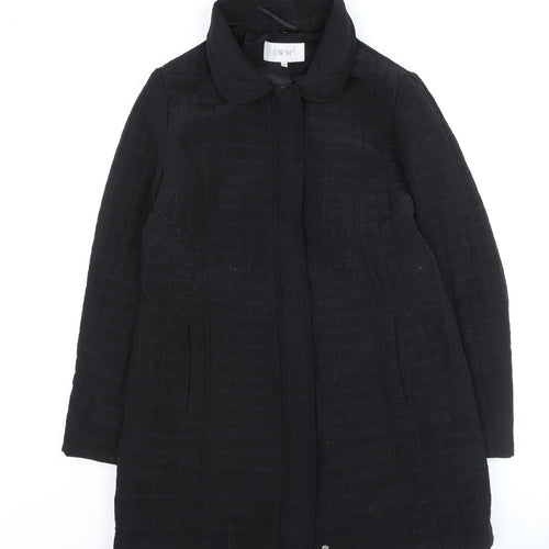 EWM Women’s Black Quilted Mid-Length Coat Size 12