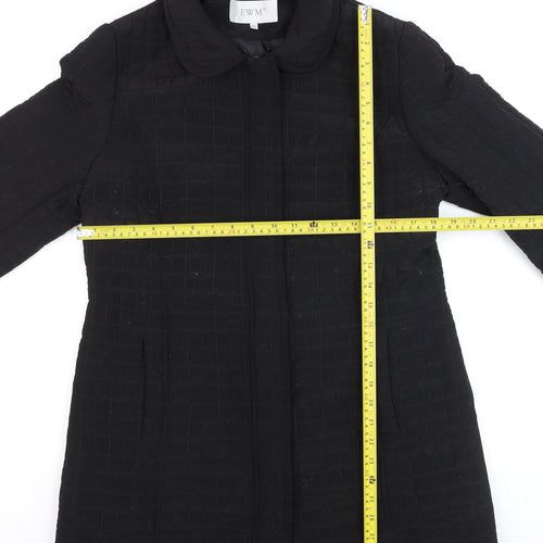 EWM Women’s Black Quilted Mid-Length Coat Size 12