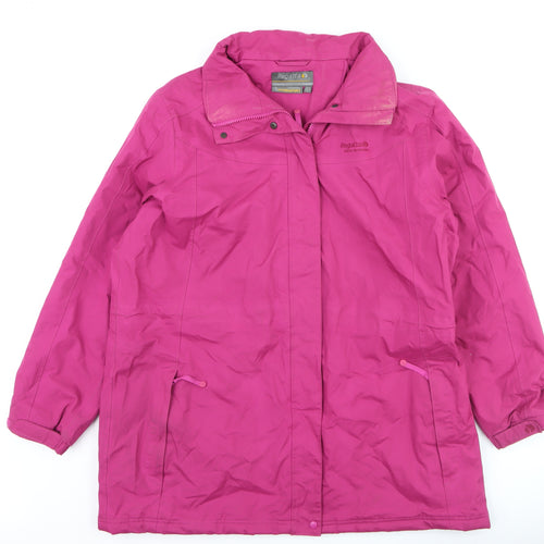 Regatta Women's Pink Waterproof Hydrafort Rain Jacket Size 10