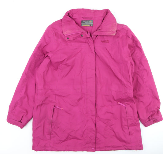 Regatta Women's Pink Waterproof Hydrafort Rain Jacket Size 10