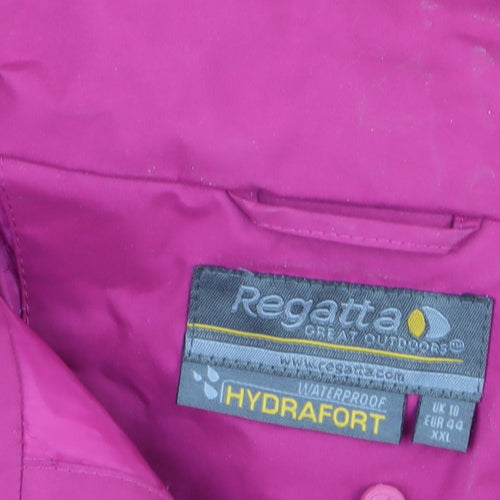 Regatta Women's Pink Waterproof Hydrafort Rain Jacket Size 10