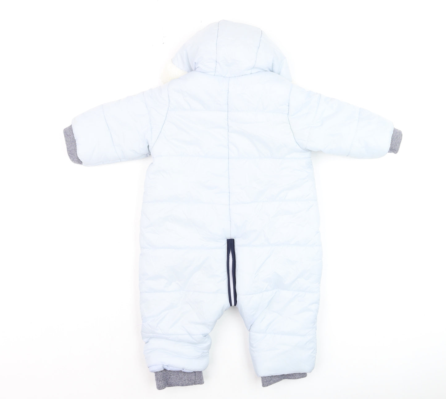 Absorba Unisex Baby Blue Hooded Puffer Snowsuit 12 Months Winter Warm