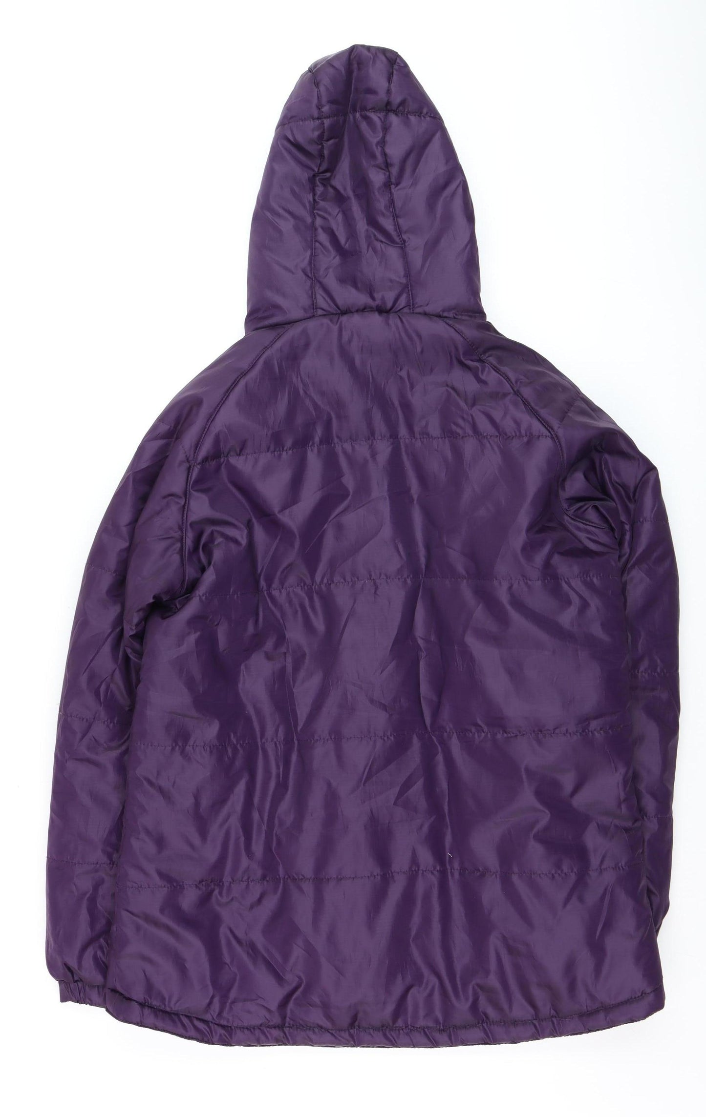 Millets Womens Purple L Puffer Jacket Hooded Mid-Length Coat
