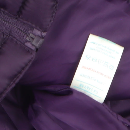 Millets Womens Purple L Puffer Jacket Hooded Mid-Length Coat
