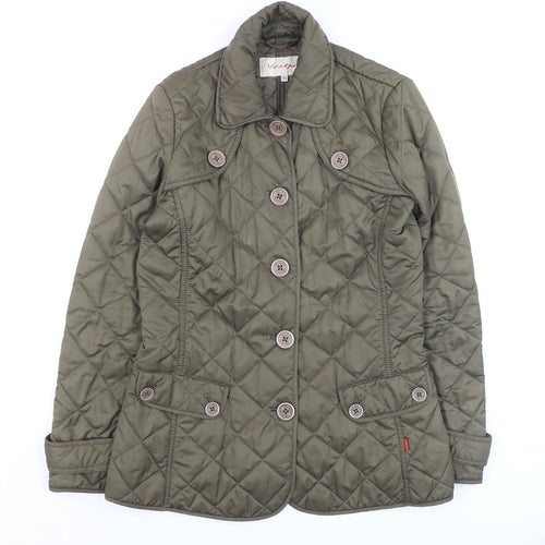 Vackpro Women's Green Quilted Mid-Length Jacket XS