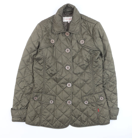 Vackpro Women's Green Quilted Mid-Length Jacket XS