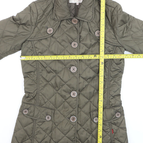 Vackpro Women's Green Quilted Mid-Length Jacket XS