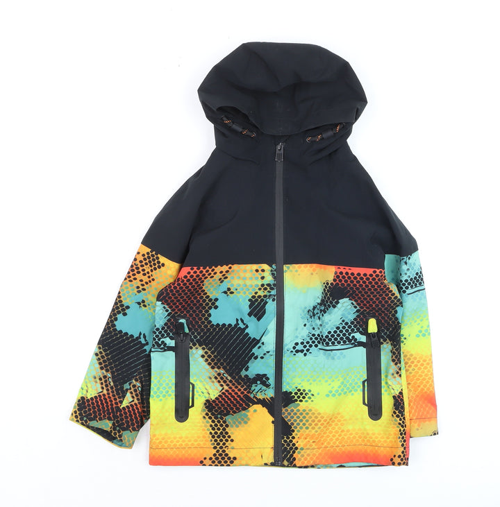 Next Boys Multicoloured Waterproof Hooded Puffer Jacket 5 Years