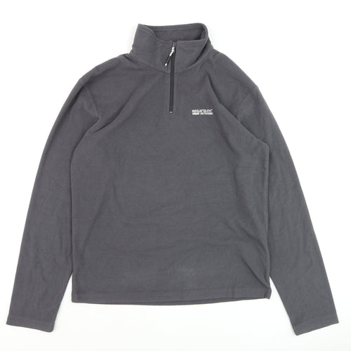 Regatta Men's Grey Fleece 1/4 Zip Pullover Sweatshirt Size S