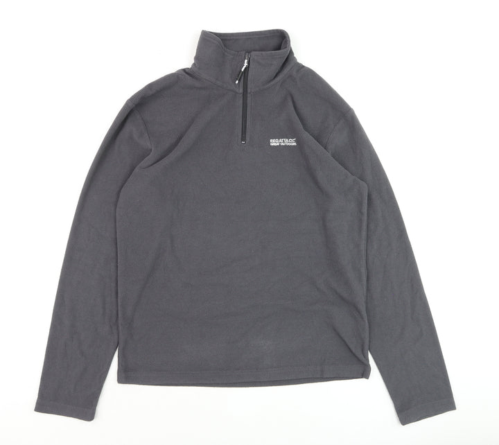 Regatta Men's Grey Fleece 1/4 Zip Pullover Sweatshirt Size S