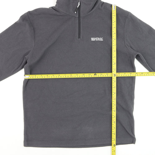Regatta Men's Grey Fleece 1/4 Zip Pullover Sweatshirt Size S