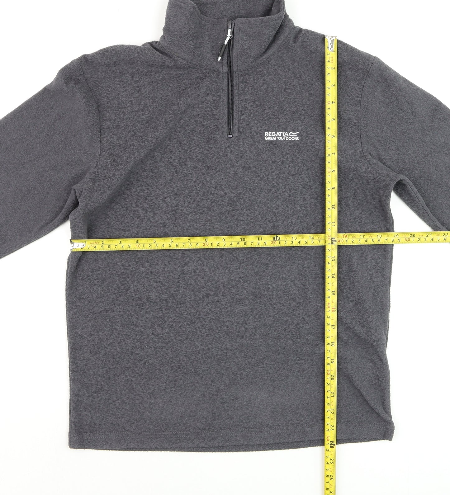 Regatta Men's Grey Fleece 1/4 Zip Pullover Sweatshirt Size S