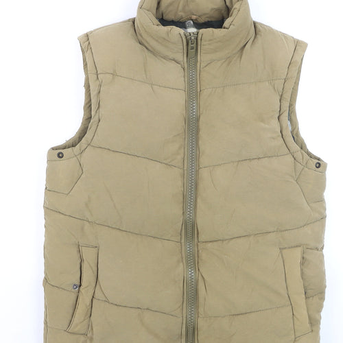 Next Men's Brown Quilted Bodywarmer Waistcoat S Regular Fit