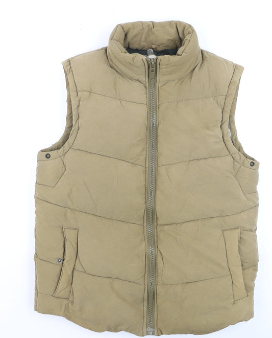 Next Men's Brown Quilted Bodywarmer Waistcoat S Regular Fit