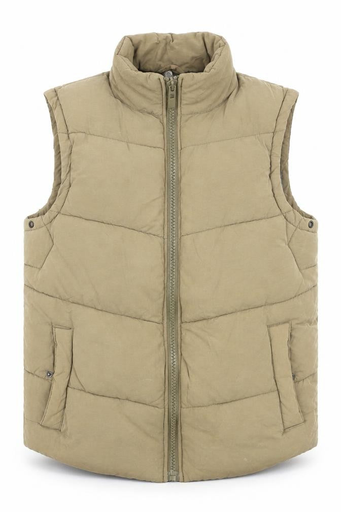Front view of Next Men's Brown Quilted Bodywarmer Waistcoat S Regular Fit