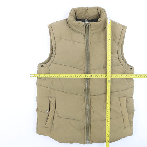 Next Men's Brown Quilted Bodywarmer Waistcoat S Regular Fit