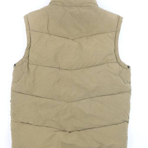 Next Men's Brown Quilted Bodywarmer Waistcoat S Regular Fit