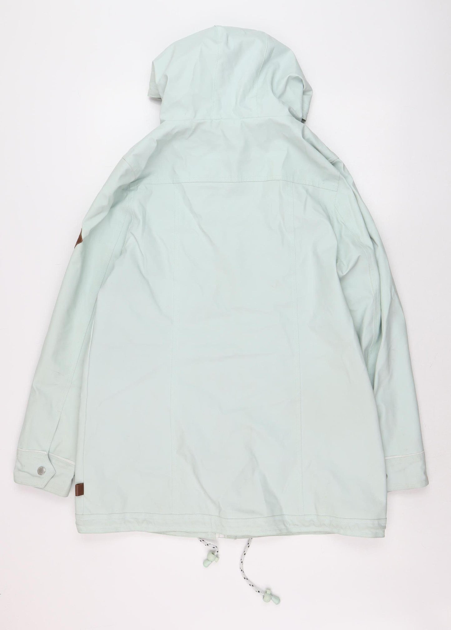 Bellfield Women Green Hooded Waterproof Rain Coat Jacket Size 12