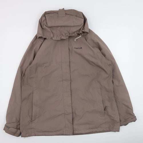 Regatta Womens Brown Waterproof Hooded Rain Coat Jacket Size 20