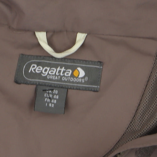 Regatta Womens Brown Waterproof Hooded Rain Coat Jacket Size 20