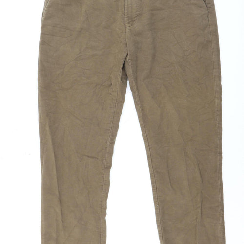 Marks and Spencer Men's Brown Chino Trousers 38W 29L Regular Fit