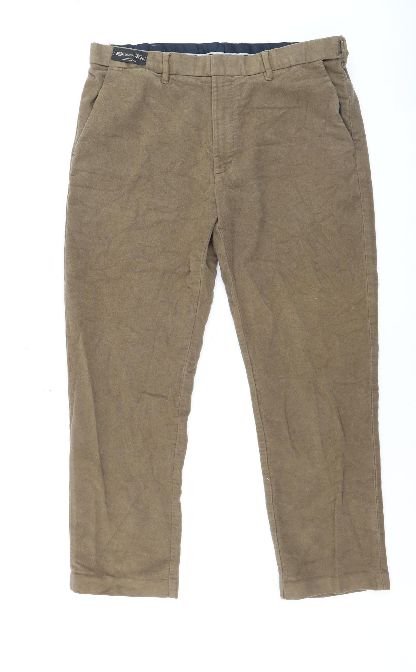 Marks and Spencer Men's Brown Chino Trousers 38W 29L Regular Fit