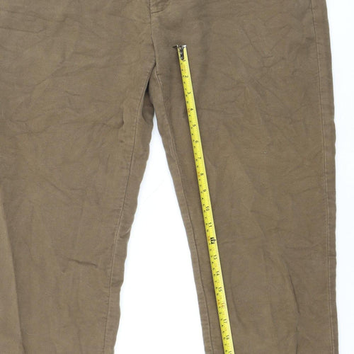 Marks and Spencer Men's Brown Chino Trousers 38W 29L Regular Fit