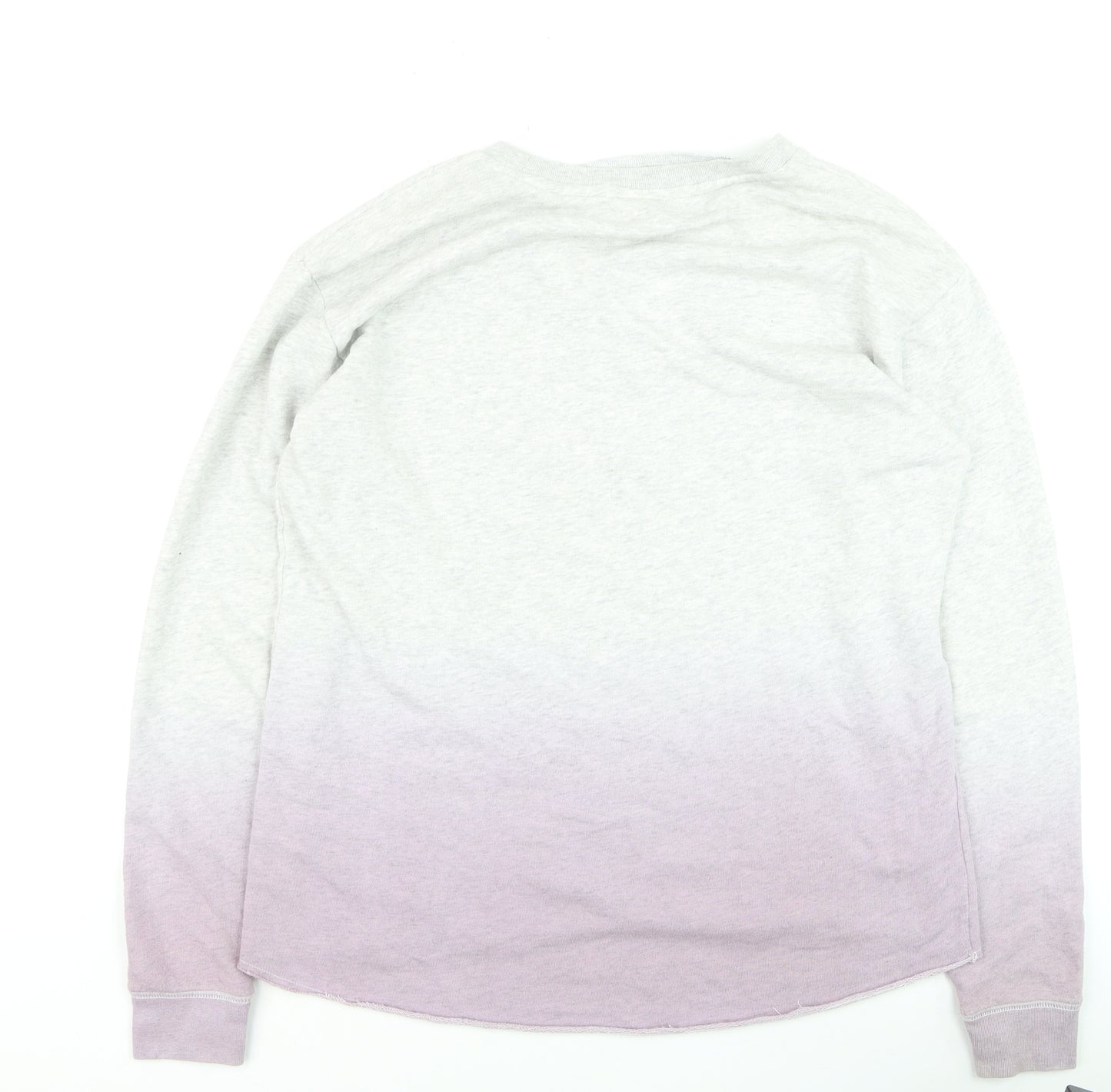 Victoria's Secret PINK Womens Grey Purple Ombre Pullover Sweatshirt Size S
