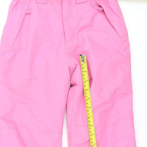 Crane Girls Pink Ski Salopettes 7-8 Years Waterproof Winter Trousers