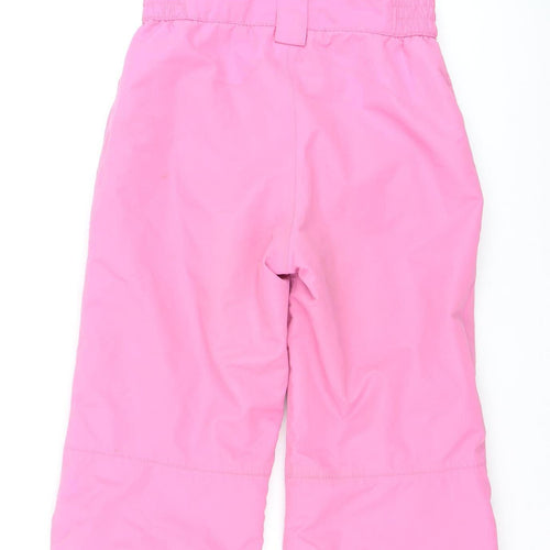 Crane Girls Pink Ski Salopettes 7-8 Years Waterproof Winter Trousers