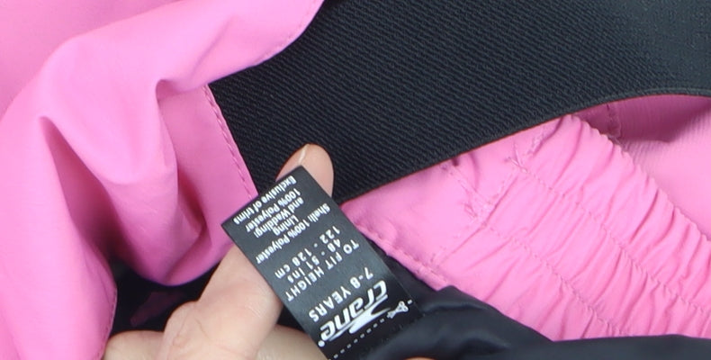 Crane Girls Pink Ski Salopettes 7-8 Years Waterproof Winter Trousers