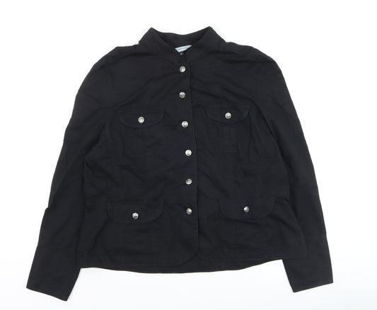 Red Herring Women’s Black Size 18 Military Style Cotton Jacket