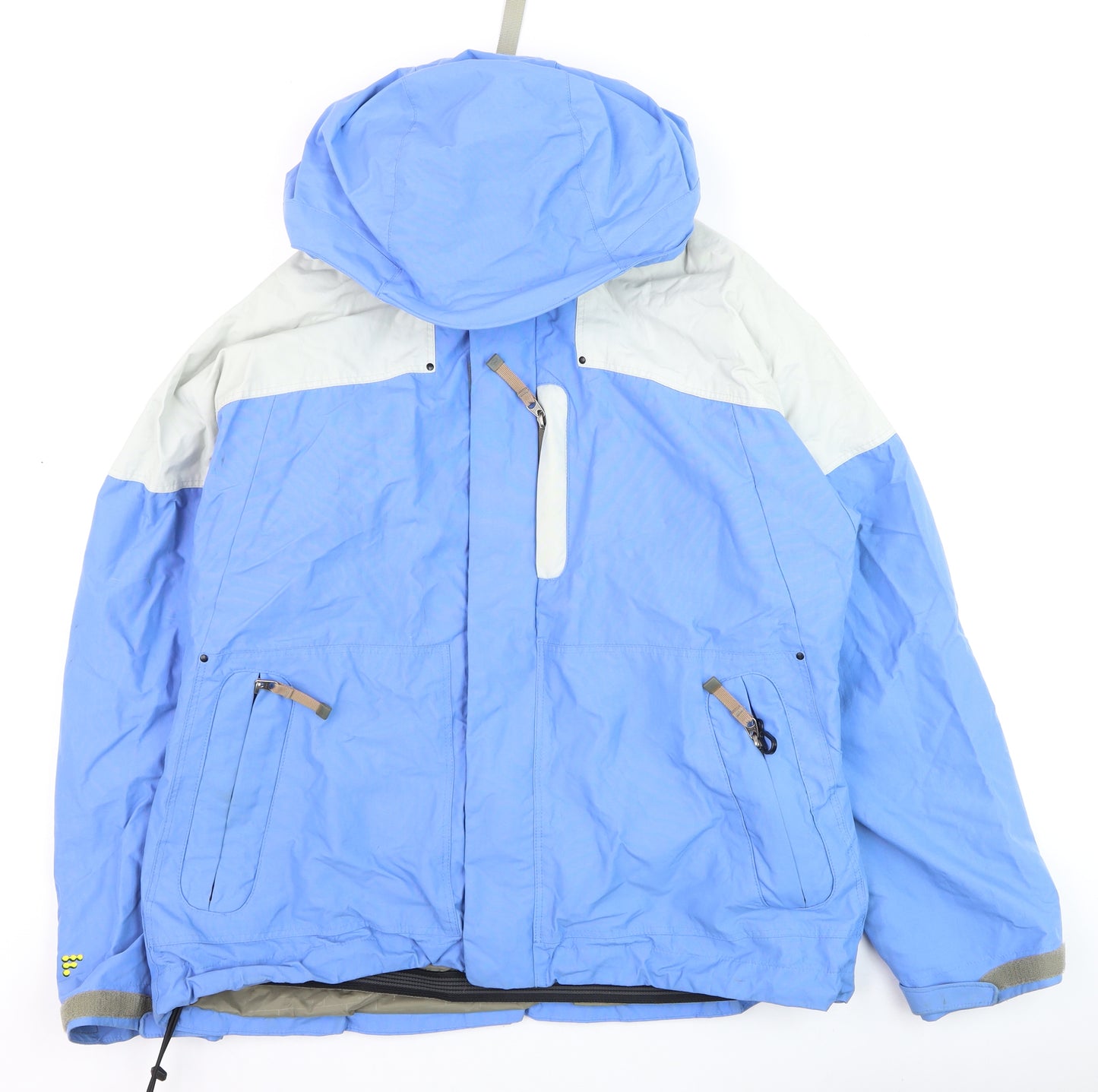 Global Rider Men's Blue L Hooded Waterproof Nylon Parka Jacket