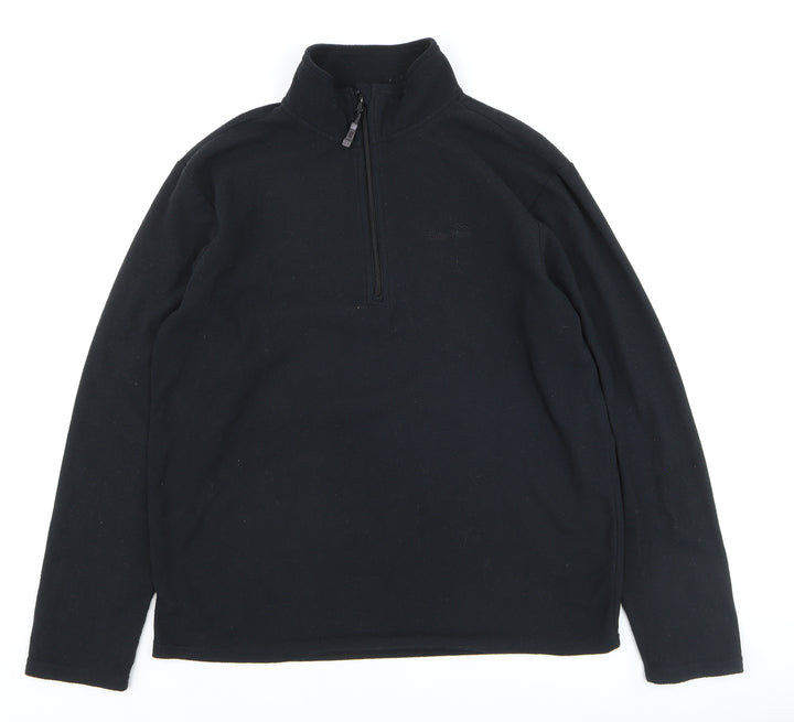 Peter Storm Mens Black Fleece 1/4 Zip Pullover Sweatshirt L
