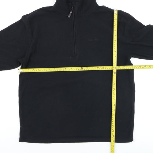 Peter Storm Mens Black Fleece 1/4 Zip Pullover Sweatshirt L