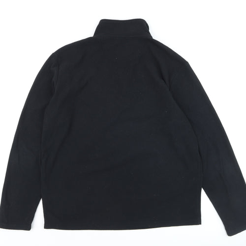 Peter Storm Mens Black Fleece 1/4 Zip Pullover Sweatshirt L