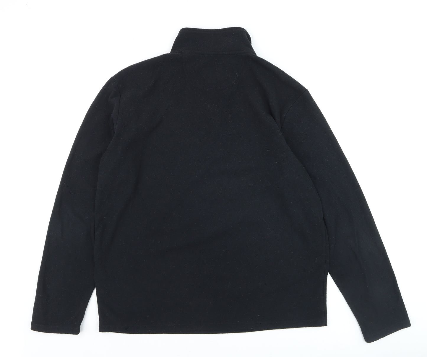 Peter Storm Mens Black Fleece 1/4 Zip Pullover Sweatshirt L
