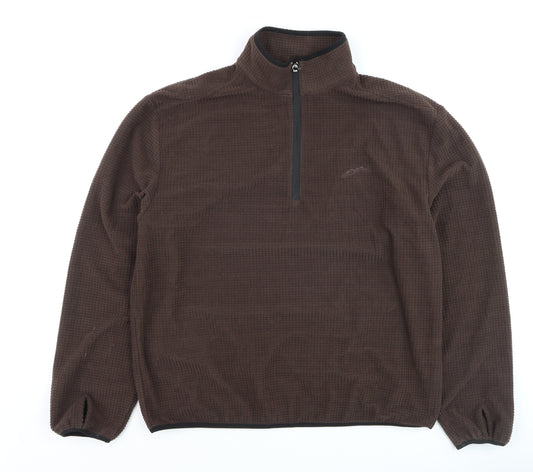 Craghoppers Men’s Brown Fleece 1/4 Zip Pullover Sweatshirt M