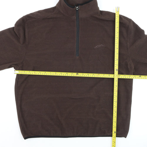 Craghoppers Men’s Brown Fleece 1/4 Zip Pullover Sweatshirt M