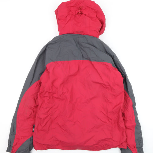 Mountainlife Women Red Grey Waterproof Ski Jacket Size 8 Hooded