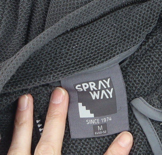 Sprayway Men's Grey Full Zip Fleece Sweatshirt Size M