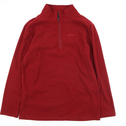 Peter Storm Men's Red Fleece 1/2 Zip Pullover Sweatshirt M