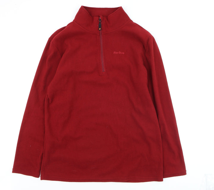 Peter Storm Men's Red Fleece 1/2 Zip Pullover Sweatshirt M