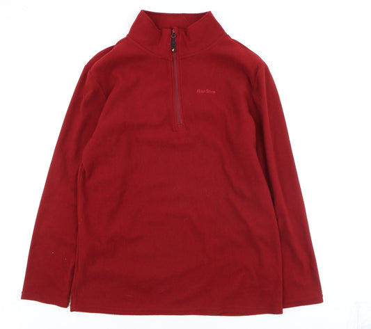 Peter Storm Men's Red Fleece 1/2 Zip Pullover Sweatshirt M